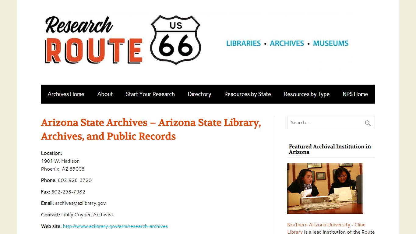 Arizona State Archives – Arizona State Library, Archives ...